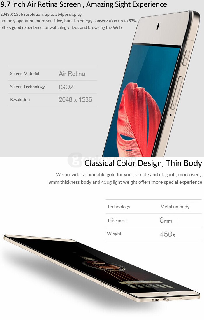 Onda V919 Air Dual OS Windows10 & Android4.4 2GB/32GB 9.7