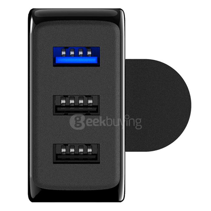 Qualcomm Certified Tronsmart 42W 3 Ports Premium Design Quick Charge 2.0 Wall Charger with 1.8M Micro USB Cable for Samsung/Sony/HTC - UK Plug