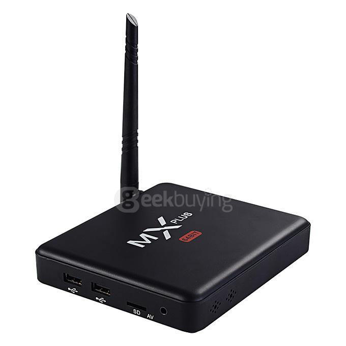 MX PLUS I Amlogic S905 4K TV Box 1G/8G 802.11b/g/n Gigabit LAN Bluetooth KODI DLNA Miracast - Black