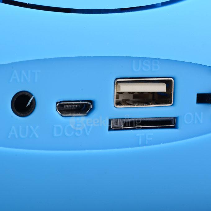 Portable & Creative Big Rugby Shaped Wireless Bluetooth Speaker Hands-free Subwoofer - Blue