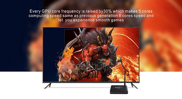 MX PLUS II Amlogic S905 4K TV Box 1G/8G 802.11b/g/n Gigabit LAN Bluetooth KODI DLNA Miracast with  LED Display - Black