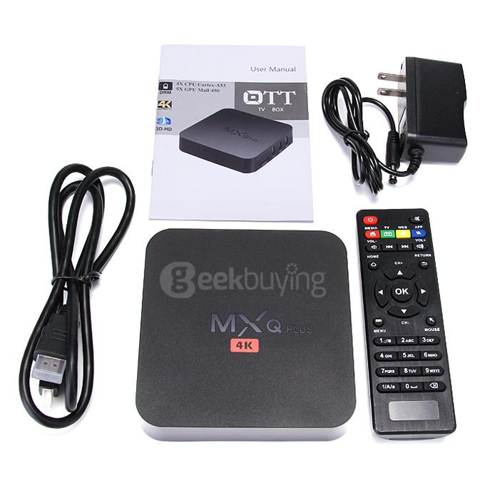 MXQ PLUS 4K Amlogic S905 Android 5.1.1 TV Box 1G/8G WIFI LAN KODI HDMI DLNA AirPlay Miracast 3D Netflix