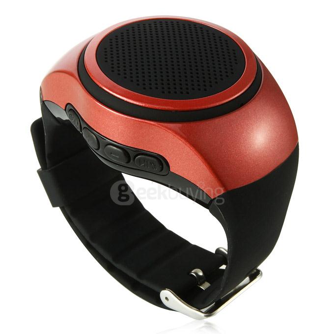 B20 Smart Wearable Bluetooth Speaker Sports Music Player Wireless Anti-lost Wristband - Red