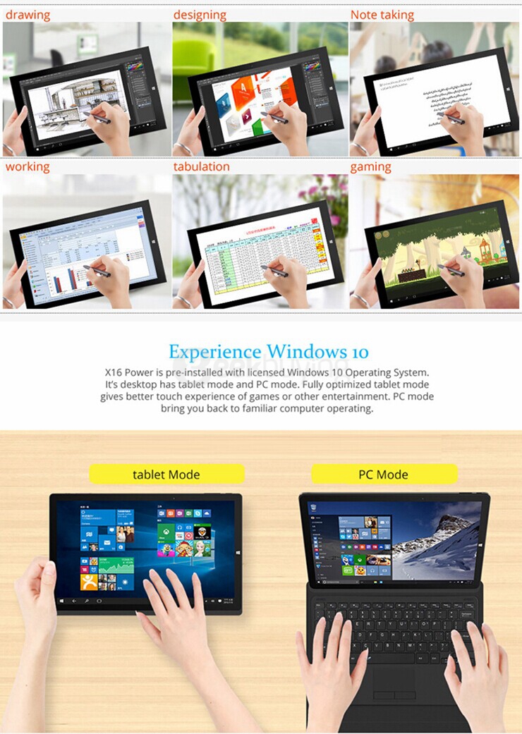 Teclast X16 Power 8GB/64GB Windows10 & Android5.1 Dual OS 11.6