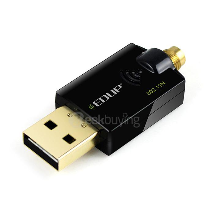 EDUP EP-MS1559 802.11b/g/n 300Mbps Wireless USB Adapter WiFi Network Card Support AP - Black