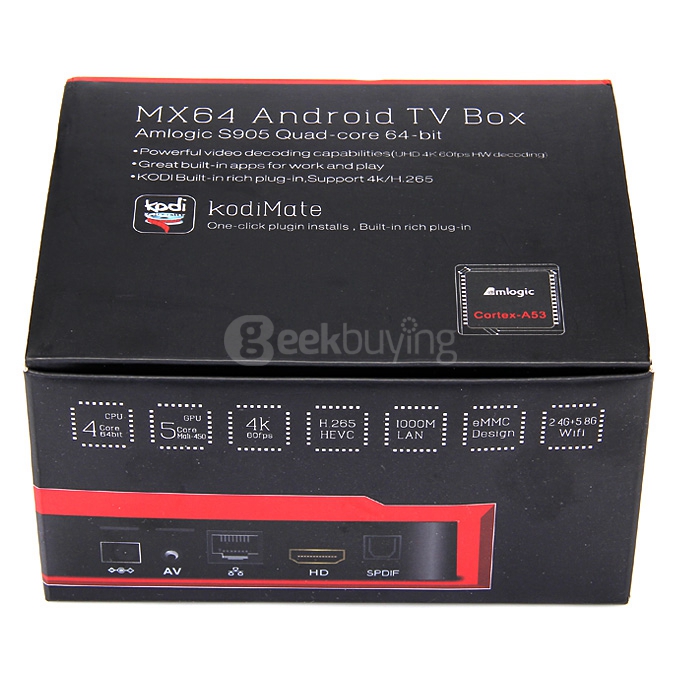 Beelink MX64 Amlogic S905 4K 2G/8G TV BOX 2.4G/5G Dual Band WIFI 1000M LAN Bluetooth4.0 HDMI2.0 H.265 Miracast DLNA