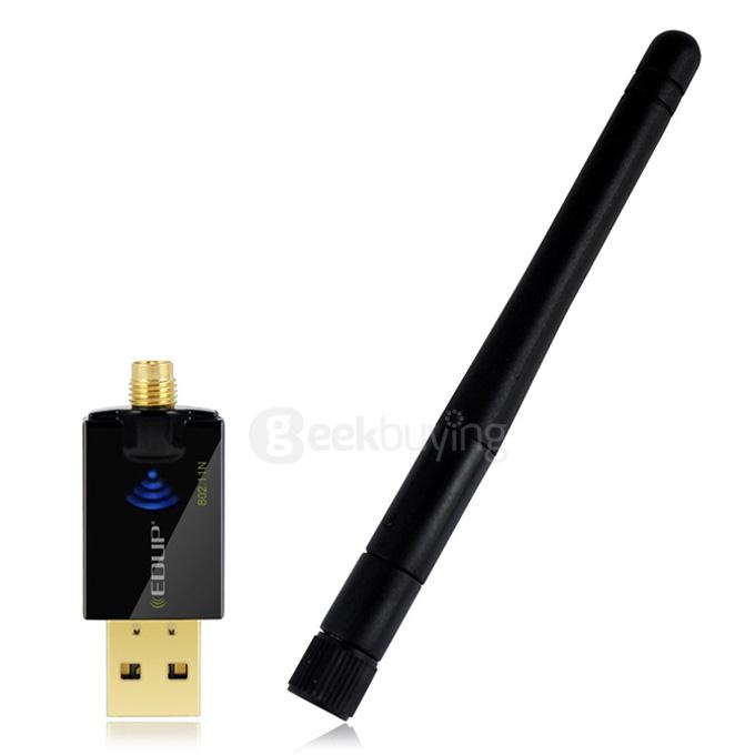 EDUP EP-MS1559 802.11b/g/n 300Mbps Wireless USB Adapter WiFi Network Card Support AP - Black