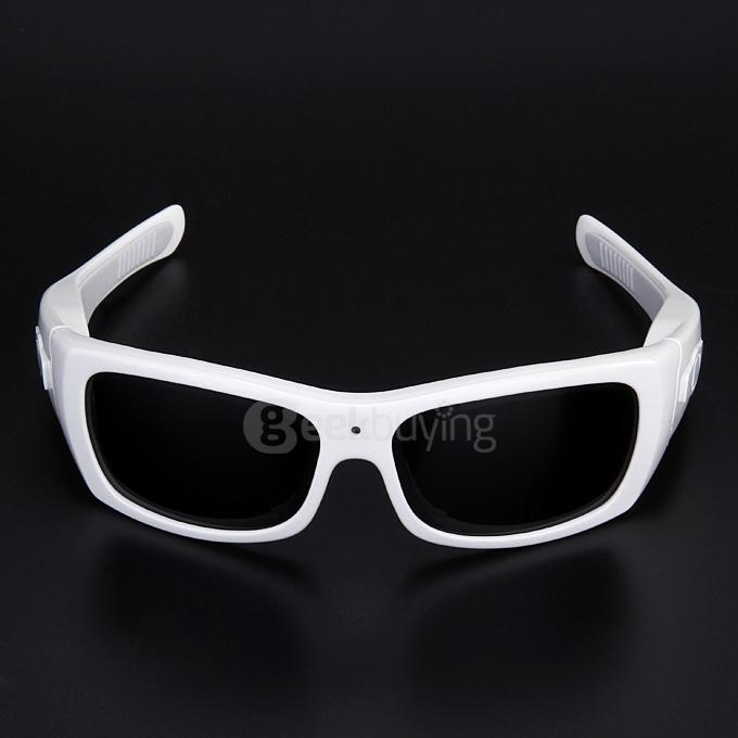 MS2 Polarized UV400 Bluetooth Sunglasses with Headset 8GB SD Card Camera HD 720P Video Recorder for iOS Android - White