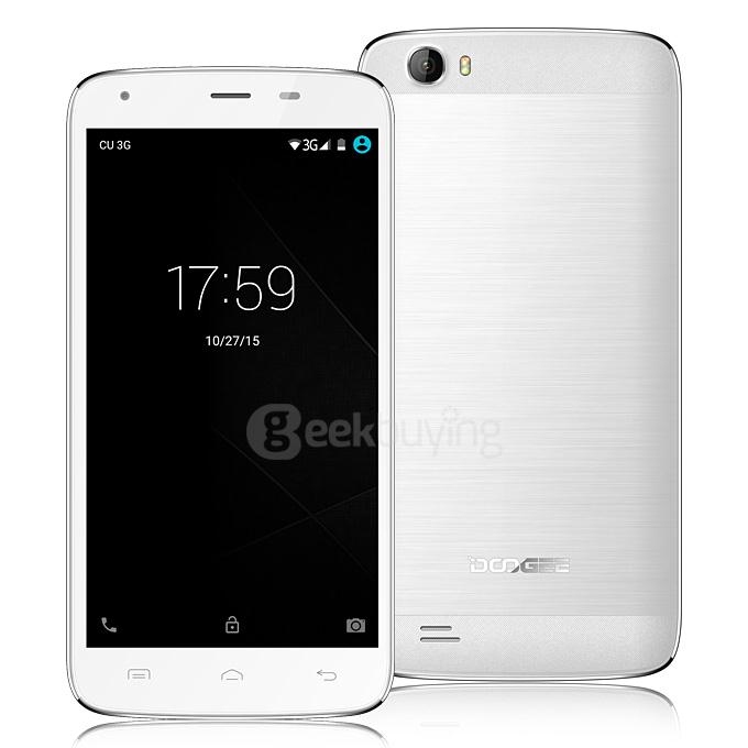 [HK Stock] DOOGEE T6 5.5inch IPS HD 4G LTE 6250mAh Android 5.1 Smartphone 64-Bit MT6735 Quad Core 2GB 16GB 13.0MP - White