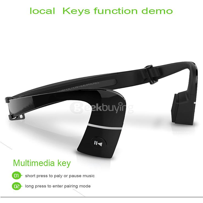 LF-18 NFC Bone Conduction Bluetooth Headset Stereo Headphone Earphone - Black