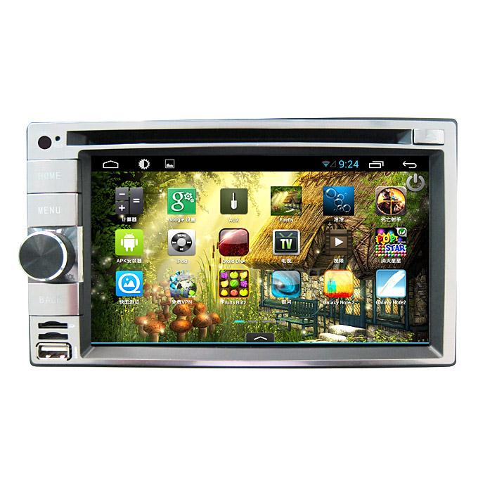 TH8685 6.2inch Android 4.4 1GB 16GB 2Din In-Dash Car DVD Player with GPS 3G WIFI iPod RDS BT TV Multi-Touch -South Korea