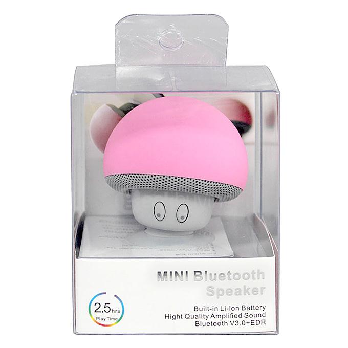 Portable Creative Mushroom Style Mini Bluetooth Speaker - Pink