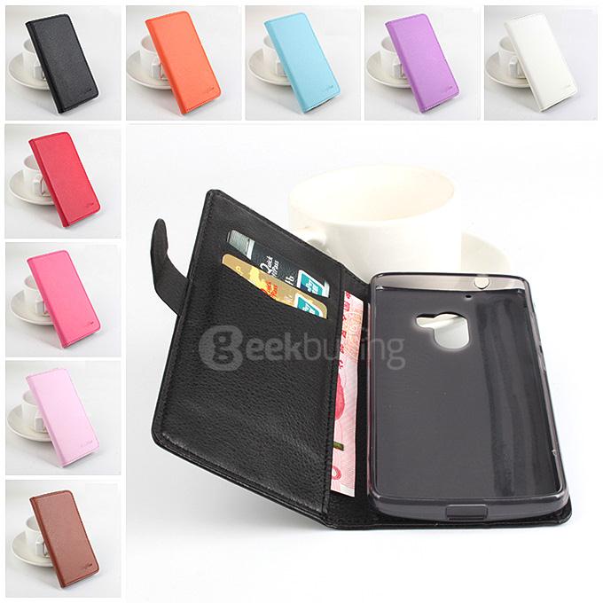 Litchi Texture Protective Hard Cover Flip Stand Leather Case for Lenovo X3 Lite Smartphone - Blue
