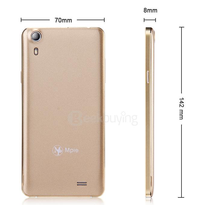 MPIE 4C PRO 5.0inch IPS QHD Android 5.1 MT6580 Quad Core 1.3GHz Smartphone 512MB RAM 4GB ROM 5MP 3G GPS - Golden