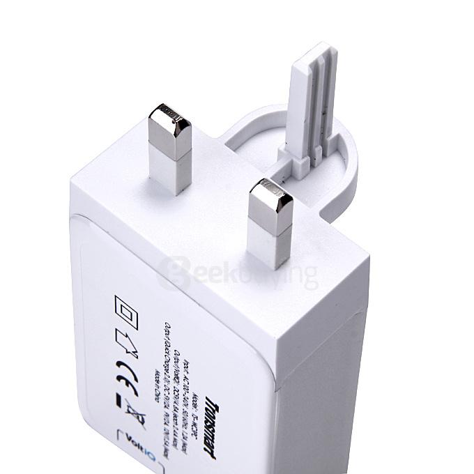 Qualcomm Certified Tronsmart Premium Design Quick Charge 2.0 42W 3 Ports Wall Charger for Samsung/Sony/HTC - UK Plug