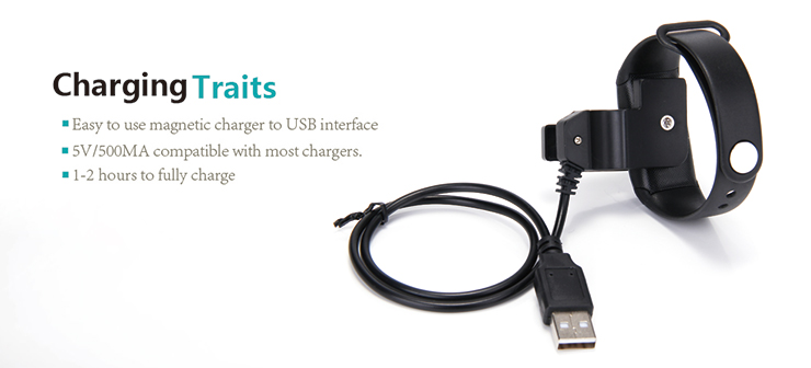 Makibes JW018 BT4.0 Smartband Wristband with Heart Rate Monitor Activity Tracker for IOS & Android - Black