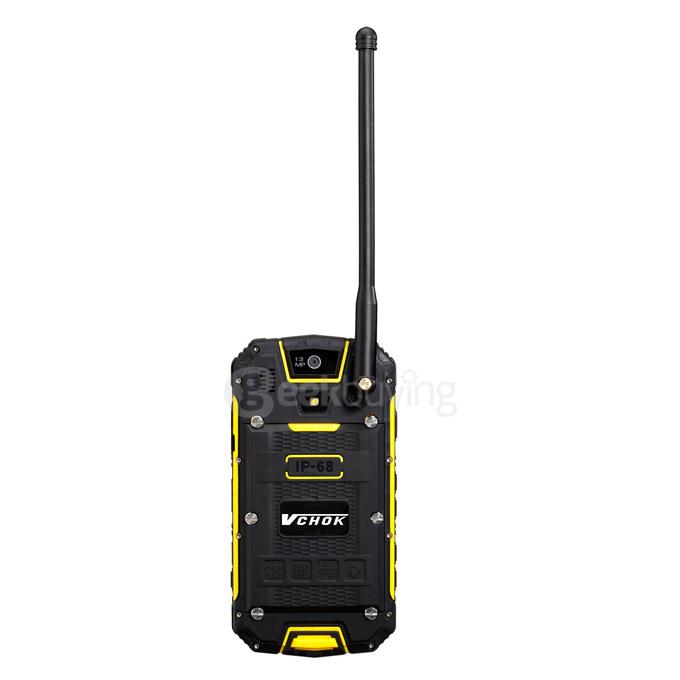VCHOK M8 4G LTE 4.5inch IP68 Waterproof Rugged Phone Android 5.1 2GB 16GB MT6735 Quad Core Smartphone 13.0MP 3000mAh - Yellow
