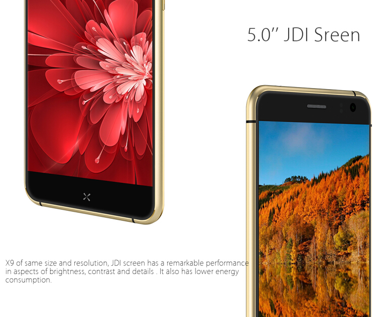 BLUBOO X9 4G LTE 5.0inch FHD Android 5.1 3GB 16GB Smartphone 64bit MTK6753 Octa Core Fingerprint Scanner - Golden Edge