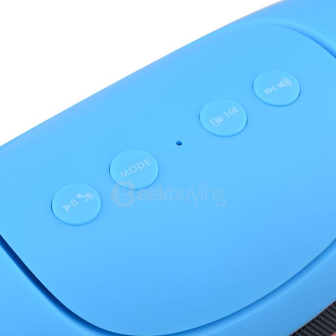 Portable & Creative Big Rugby Shaped Wireless Bluetooth Speaker Hands-free Subwoofer - Blue