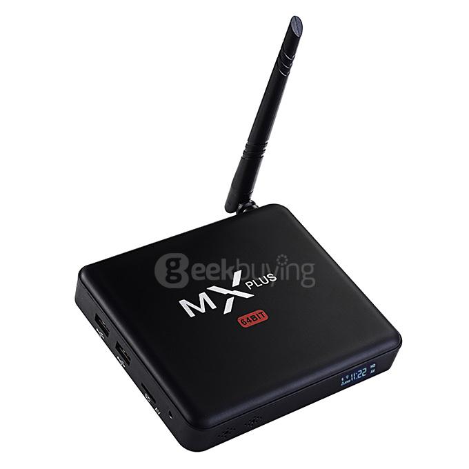 MX PLUS II Amlogic S905 4K TV Box 1G/8G 802.11b/g/n Gigabit LAN Bluetooth KODI DLNA Miracast with  LED Display - Black