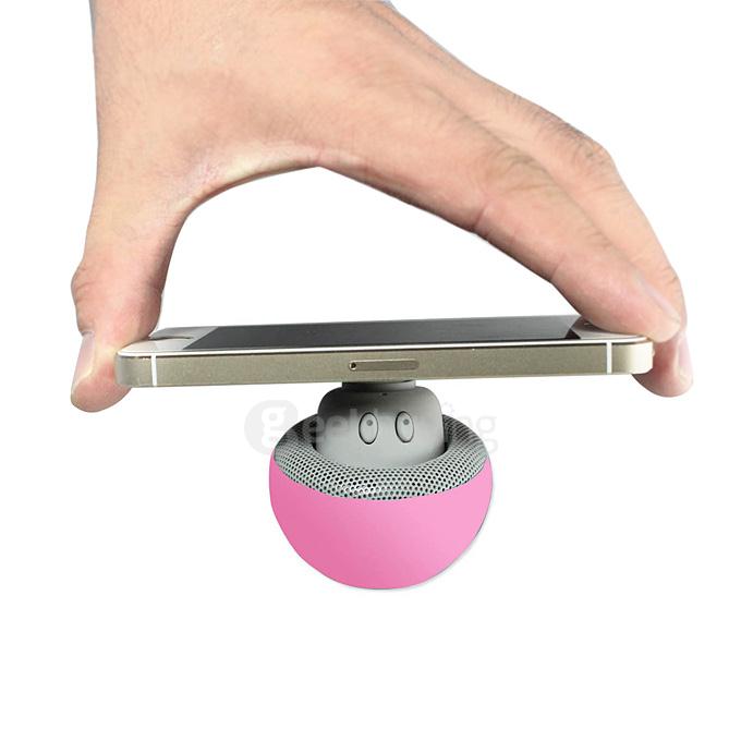 Portable Creative Mushroom Style Mini Bluetooth Speaker - Pink