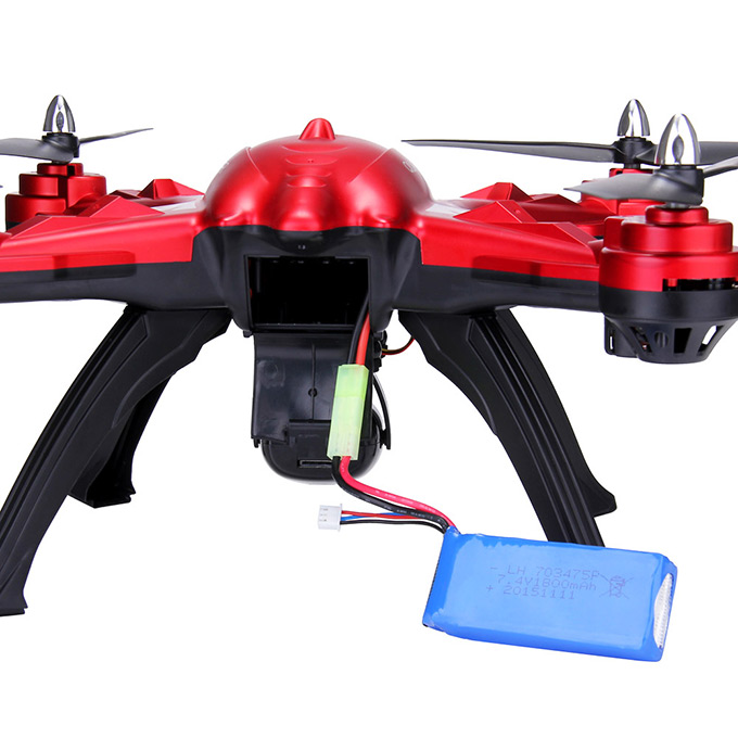 JJRC H25G 720P FPV Video Playback 2.4Ghz 4CH 3D Tumbling CF Mode LED Control Mode 2 RC Quadcopter RTF - Red