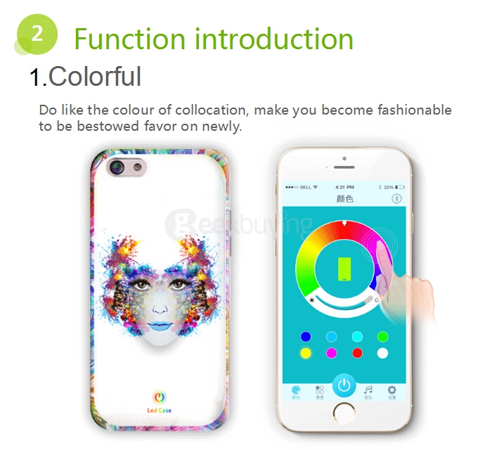 Show Love H3003 Flicker Phone Case Protective Silicon Case Cover for Apple iPhone 6 iPhone 6S - Owl