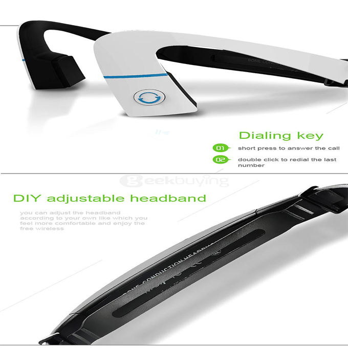 LF-18 NFC Bone Conduction Bluetooth Headset Stereo Headphone Earphone - Black