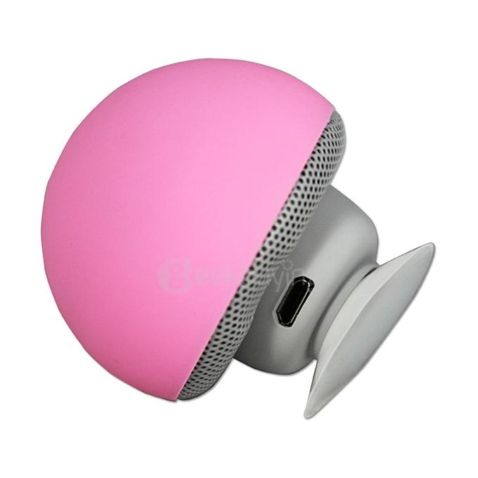 Portable Creative Mushroom Style Mini Bluetooth Speaker - Pink