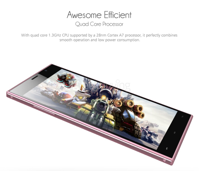 Leagoo Alfa 1 5.5 inch Android 5.1 2GB 16GB Smartphone MTK6580 Quad Core 13.0MP Camera OTG Hotknot WiFi 3G GPS - White