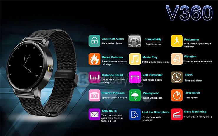 V360 Bluetooth 3.0/4.0 Smartwatch 1.22