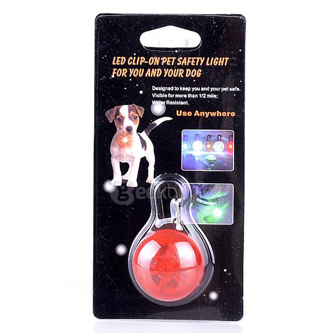 LED Luminous Dog Pendant 3-Block Switch Flash Dog Pendant Dog Tag - Red