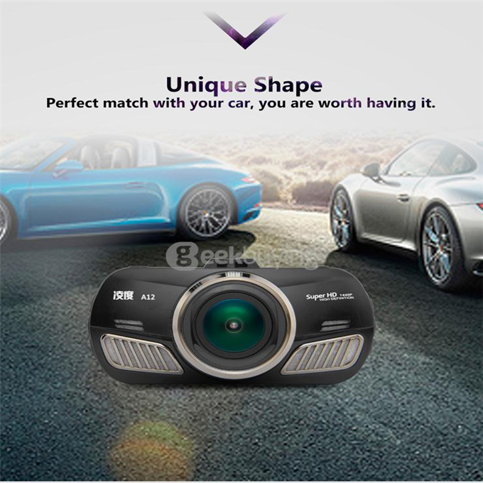 Blackview D201-1 Ambarella A12 Chipset Car DVR Recorder Super HD 1440P H.264 / 170 Degree View Angle / Night Vision Car Camcorder - Black