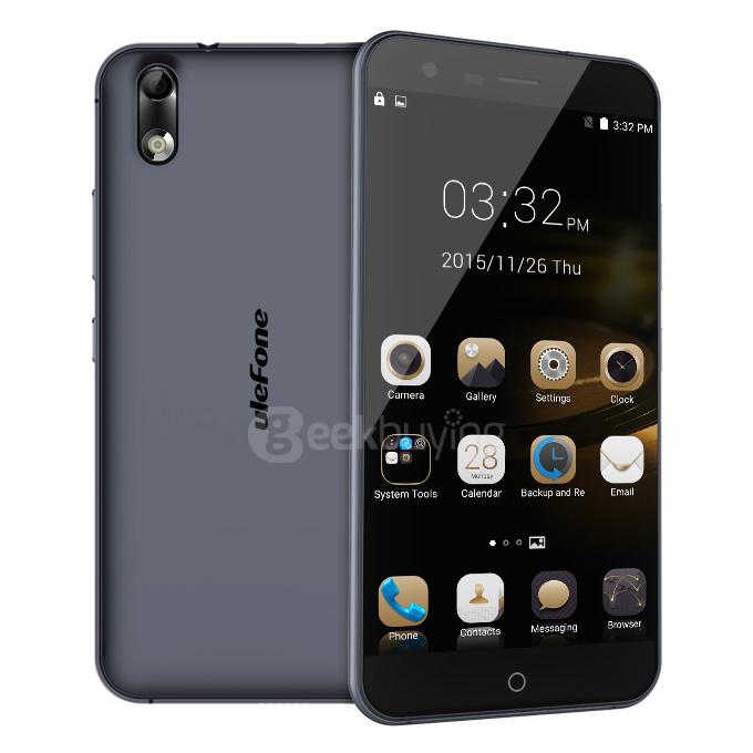 (Package B) Ulefone Paris X 5.0inch Android 5.1 2GB 16GB Smartphone (Black) + Tempered Glass Screen Portector + Leather Case (Black)