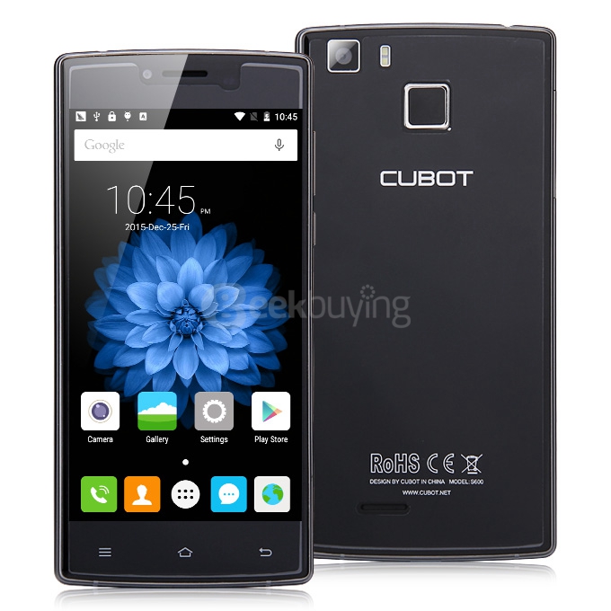 CUBOT S600 5.0inch IPS HD 4G FDD-LTE Android 5.1 Smartphone 2GB 16GB 64-bit MTK6735A Quad Core 16.0MP Touch ID - Black