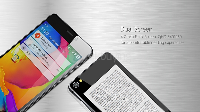 SISWOO Darkmoon R9 Dual Screen Front 5.2 inch Back 4.7 inch 3GB RAM 32GB ROM MTK6752 Octa Core 4G Smartphone - Black