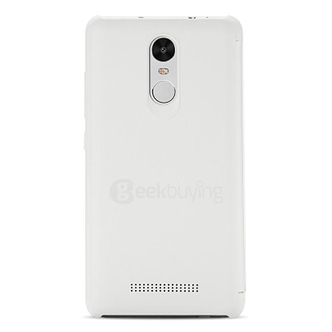 Original Xiaomi Protective PU Leather Hard Flip Cover Shell Smart Cover for Xiaomi Redmi Note 3 / Redmi Note 3 Pro - White