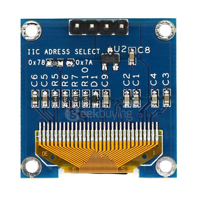 0.96 Inch 128x64 I2C Interface Yellow and Blue OLED Display Module Board for Arduino