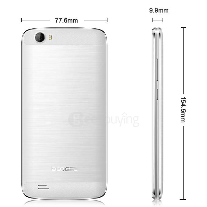 [HK Stock] DOOGEE T6 5.5inch IPS HD 4G LTE 6250mAh Android 5.1 Smartphone 64-Bit MT6735 Quad Core 2GB 16GB 13.0MP - White