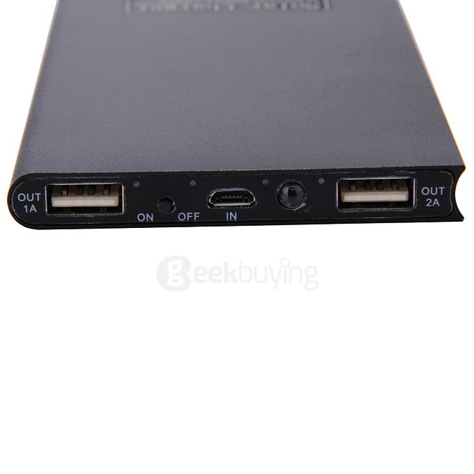 12000mAh Dual USB Solar Panel Power Bank External Backup Battery Portable Charger