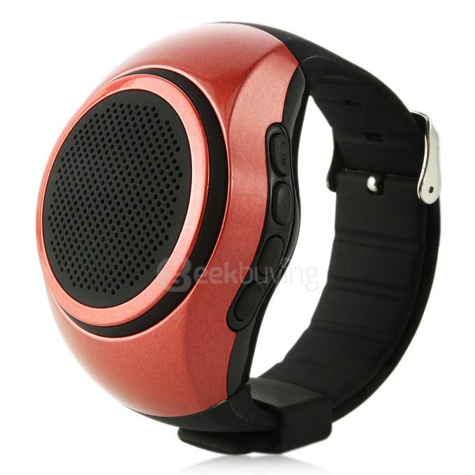 B20 Smart Wearable Bluetooth Speaker Sports Music Player Wireless Anti-lost Wristband - Red