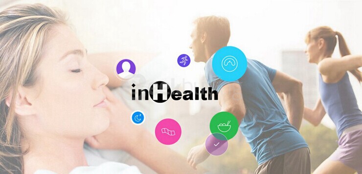 inWatch Color Bluetooth 4.0 Smart Watch Sleep Monitor Pedometer Fitness Tracker Call SMS Reminder Anti-lost For Android iOS - Black