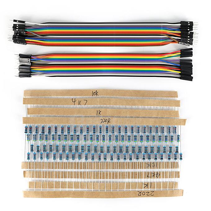 Breadboard Tools Kit w/ Breadboard Power Module / Jumper Wire / Resistor / LED / Button for DIY