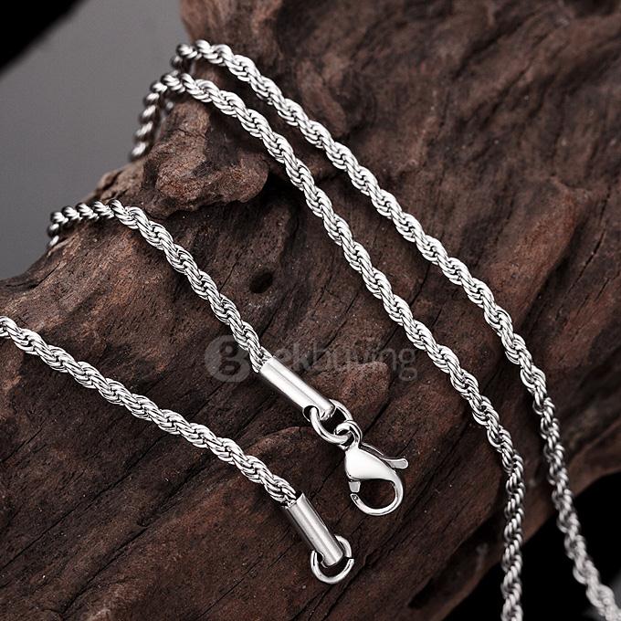 Stainless Steel Chain Rolo Punk Retro Necklace