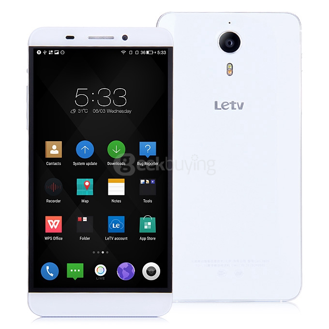 [Package B]LeTV One LeTV x600 /s1 /Le 1 Superphone 5.5 inch FHD 4G LTE Android 5.0 3GB 16GB Smartphone(White) + Soft Case(Transparent) + Tempered Glass