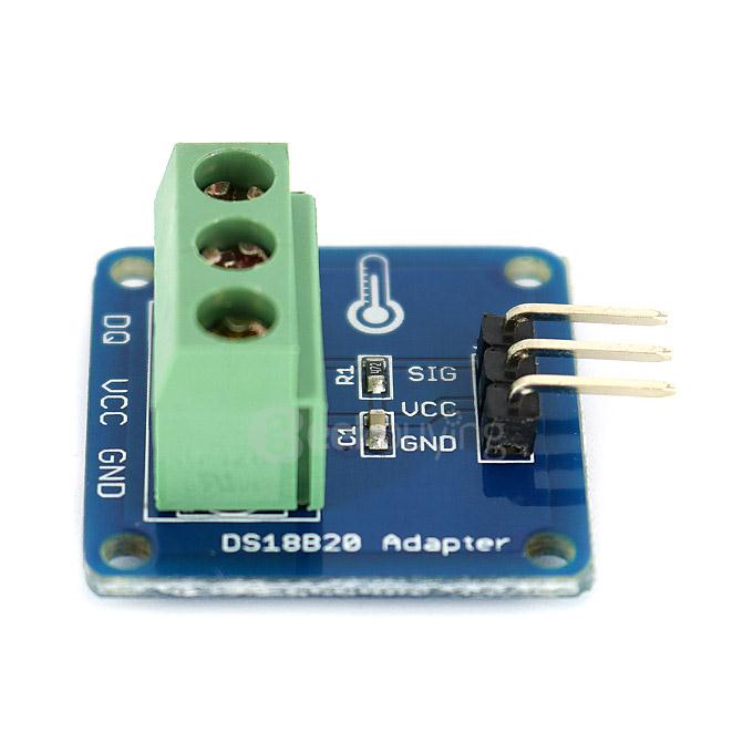 Waterproof DS18B20 Temperature Sensor (100cm) + DS18B20 Adapter Module