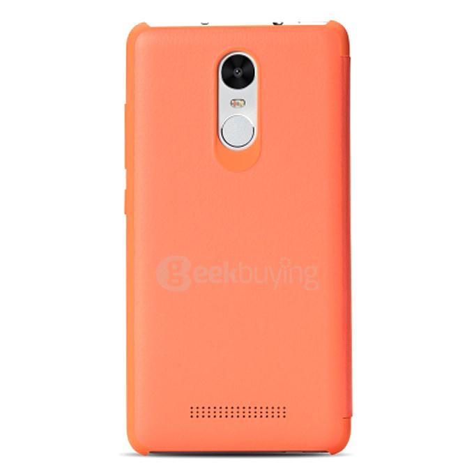 Original Xiaomi Protective PU Leather Hard Flip Cover Shell Smart Cover for Xiaomi Redmi Note 3 / Redmi Note 3 Pro - Pink