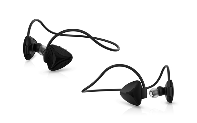 OVEVO SH03B Wireless Stereo BT4.0 Sport Headphone Capacitive MIC Waterproof Dustproof Shockproof - Black