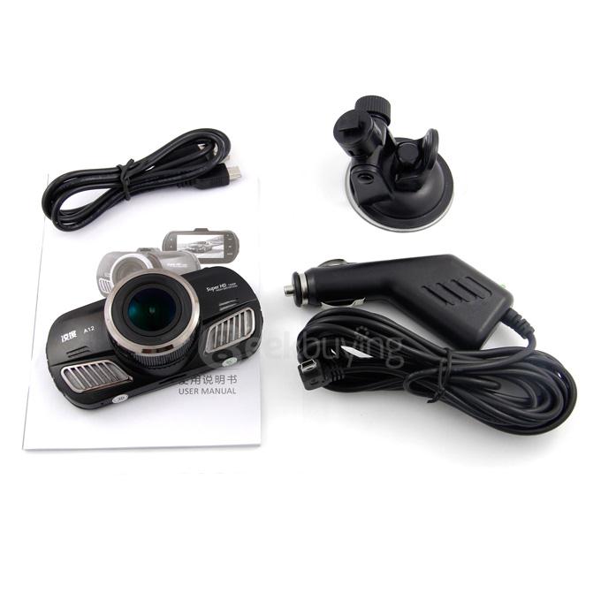Blackview D201-1 Ambarella A12 Chipset Car DVR Recorder Super HD 1440P H.264 / 170 Degree View Angle / Night Vision Car Camcorder - Black