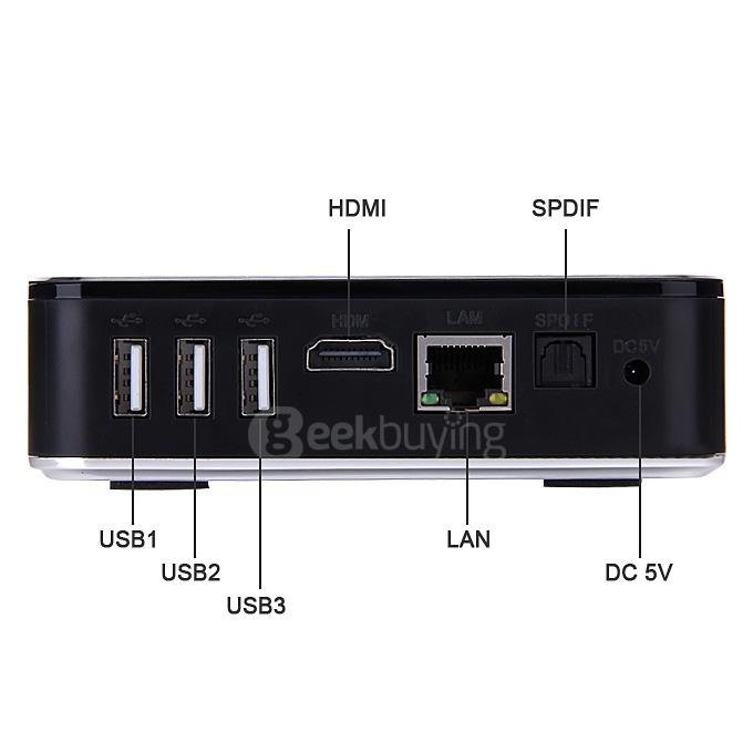 MXV+ Amlogic S905 TV BOX 1G/8G 802.11b/g/n Gigabit LAN Bluetooth4.0 KODI LED HDMI 2060P DLNA 3D